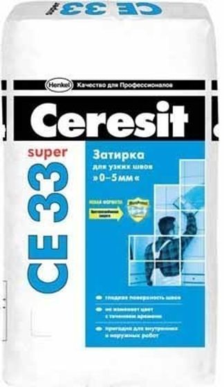 Затирка для швов с антигрибковым эффектом светло-коричневый фольга 2кг Ceresit CE 33 Группа №2