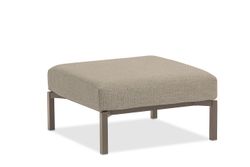 Stockholm, пуф бежевый/коричневый, алюминий