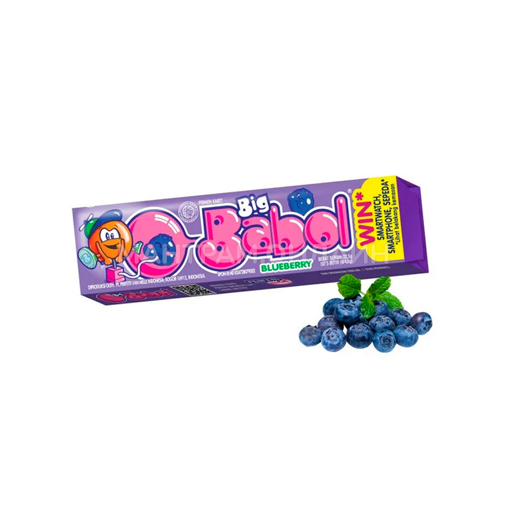 Жевательная резинка Big Babol Rasa Blueberry вкус голубика 20 г