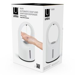 Диспенсер для жидкого мыла автоматический Rain, 414 мл, белый