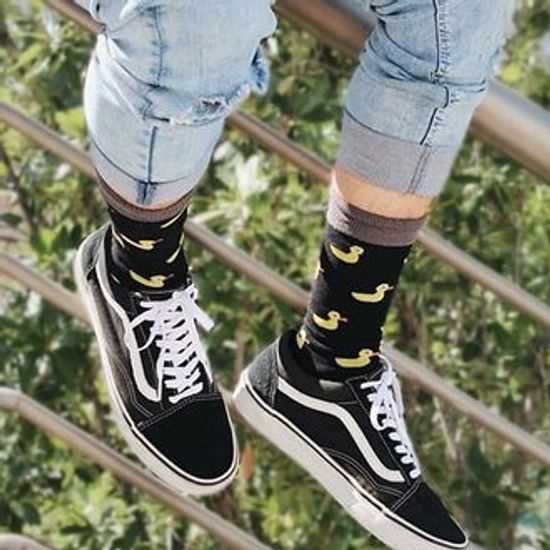 Носки "Он вам не Димон", р-р 40-46 (черный)