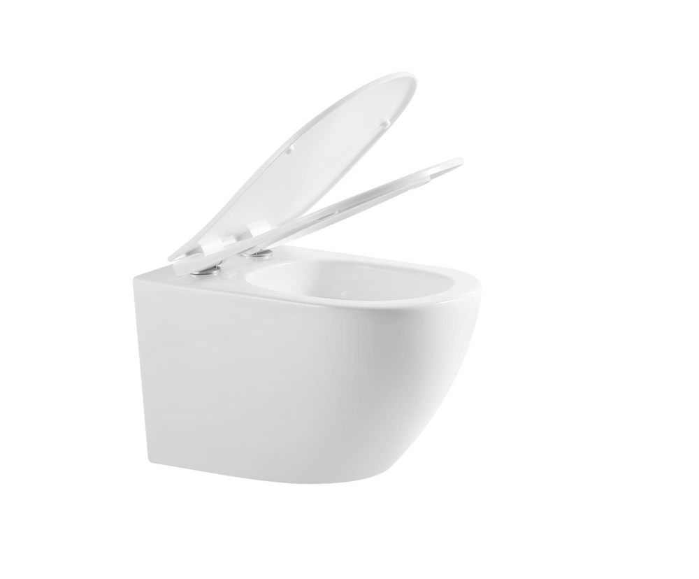 Унитаз подвесной безободковый с сиденьем и смывом TORNADO BelBagno MARINO-TOR BB7026CH-TOR/SC