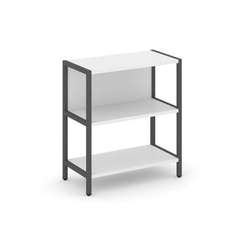 Shelf System Односекционный стеллаж двухярусный SN.STM-211 Белый/Металл Антрацит 810*400*879