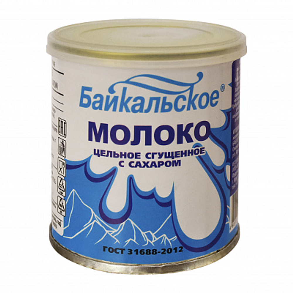 Молоко цельное сгущенное с сахаром Байкальское 8,5% 380