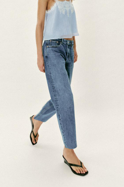 ZARA ДЖИНСЫ Z1975 SLIM С ВЫСОКОЙ ПОСАДКОЙ, СИНИЙ