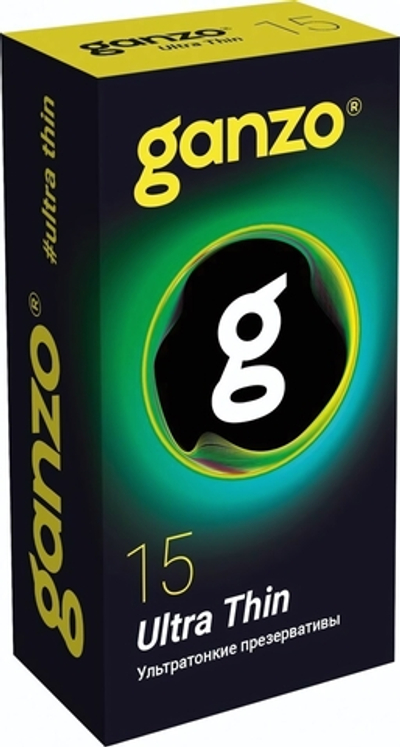 Прозрачные ультратонкие презервативы Ganzo Ultra thin - 15 шт.