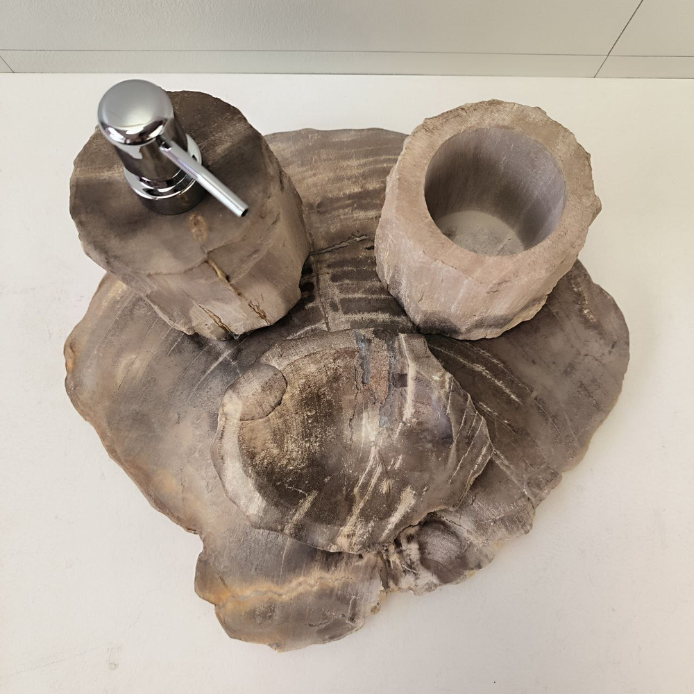 Набор из окаменелого дерева 4 предм Fossil Set NF-63287 поднос 149