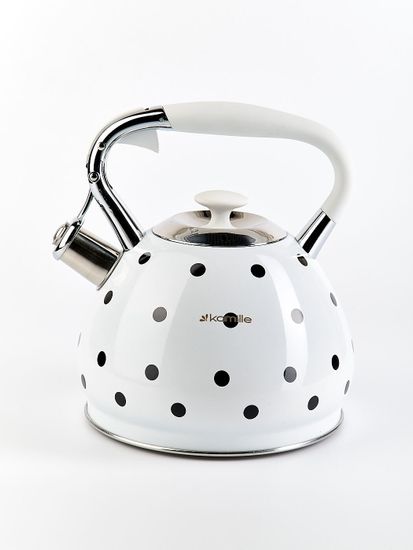 Чайник 3 л. из нержавеющей стали со свистком Kamille KM-0695 горох