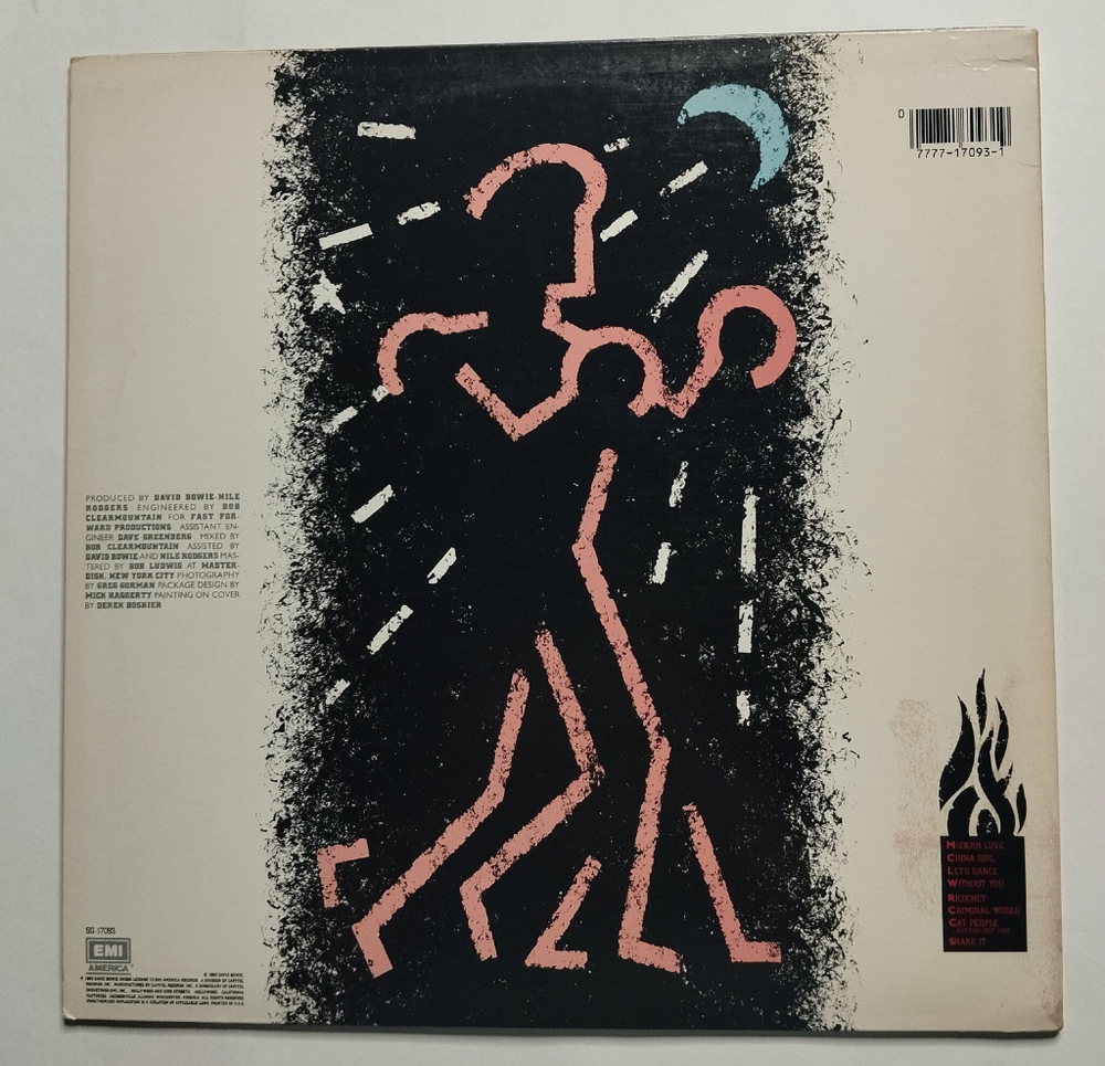 Винтажная виниловая пластинка LP David Bowie Lets Dance (USA 1983)