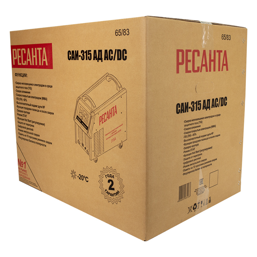 Ресанта САИ- 315АД (АС/DC) сварочный аппарат инверторный 65/83