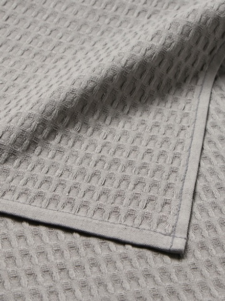 Набор кухонных полотенец «Доляна», цвет тёмно-серый, 35×60 см-3 шт., 100% хлопок, вафля, 220 г/м²