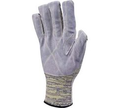 Перчатки трикотажные антипорезные с воловьей кожей VENICUT50 Delta Plus VECUTDX0GJ09