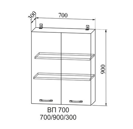 Кухня Модуль ВП 700 Квадро Белый софт