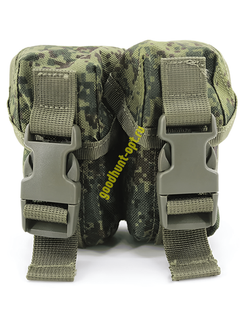 Тактическая военная двойная подсумка под гранаты Пиксель