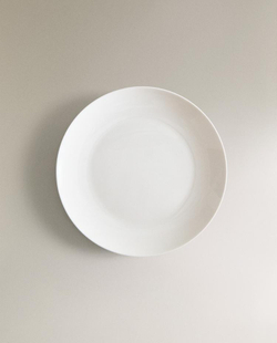 ZARA HOME ФАРФОРОВАЯ ТАРЕЛКА, БЕЛЫЙ