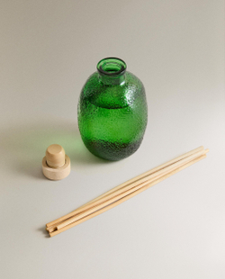 Zara Home Аромадиффузор Yuzu & Musk 180 мл, тростниковые палочки микадо, аромат свежий цитрусовый, Горчичный