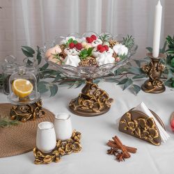 Сувенир Салфетница Орхидея Мильтония Бронза