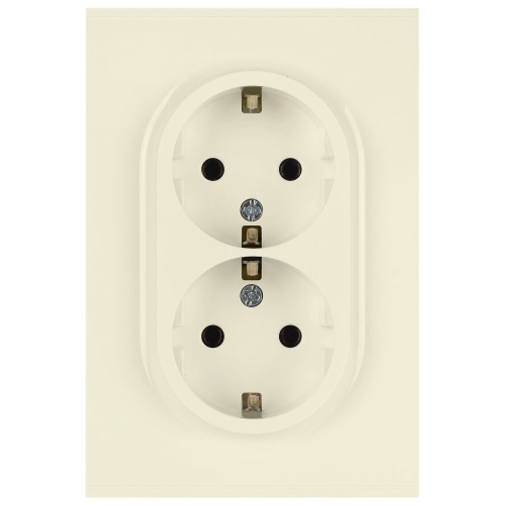 Розетка ЭРА Arktik 16-2104-02 двойная с заземлением 2X2P+E Schuko 16А-250В слоновая кость | Эра Arktik