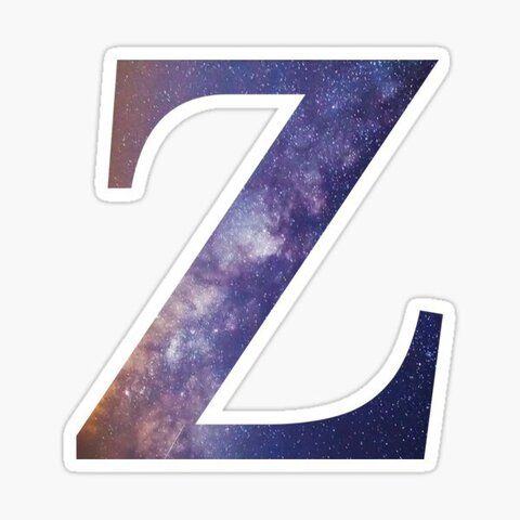 Наклейка буква Z (космос)