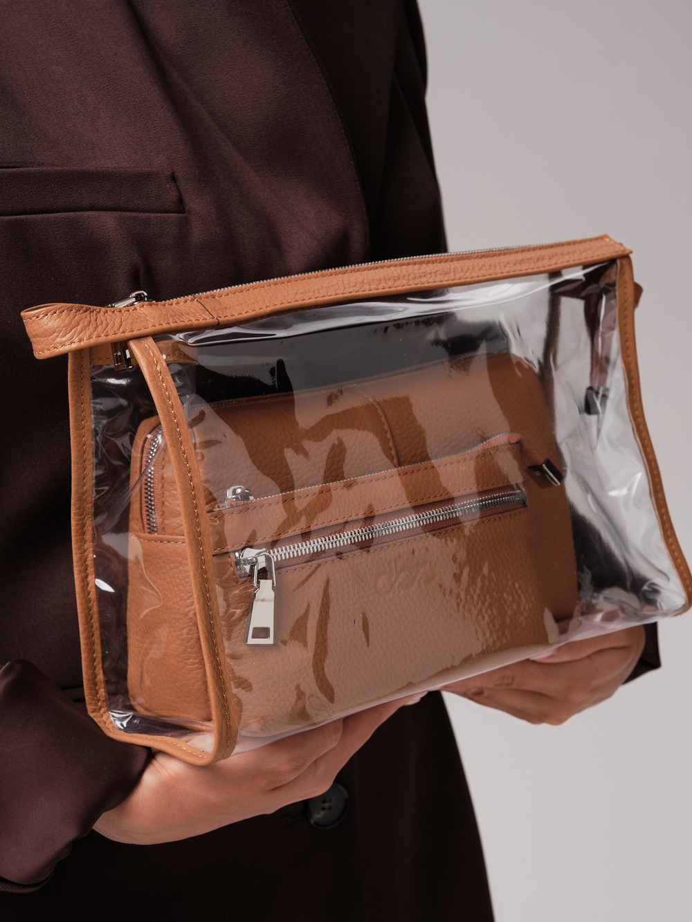 Набор косметичек DBR 15-89 коричневый лист