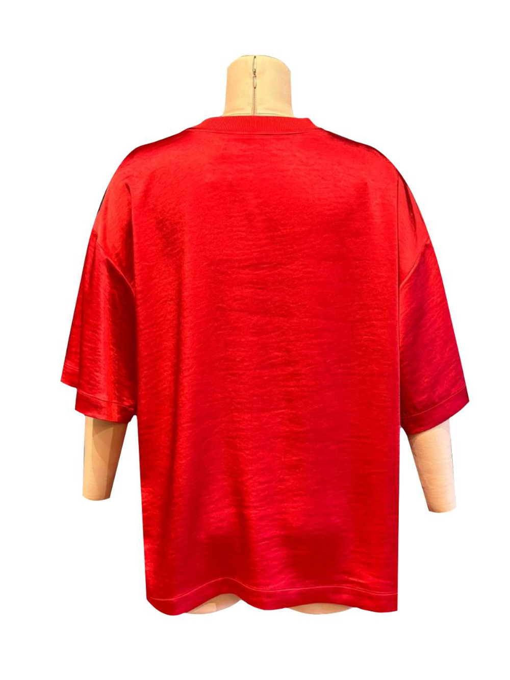 Футболка овер шелковая