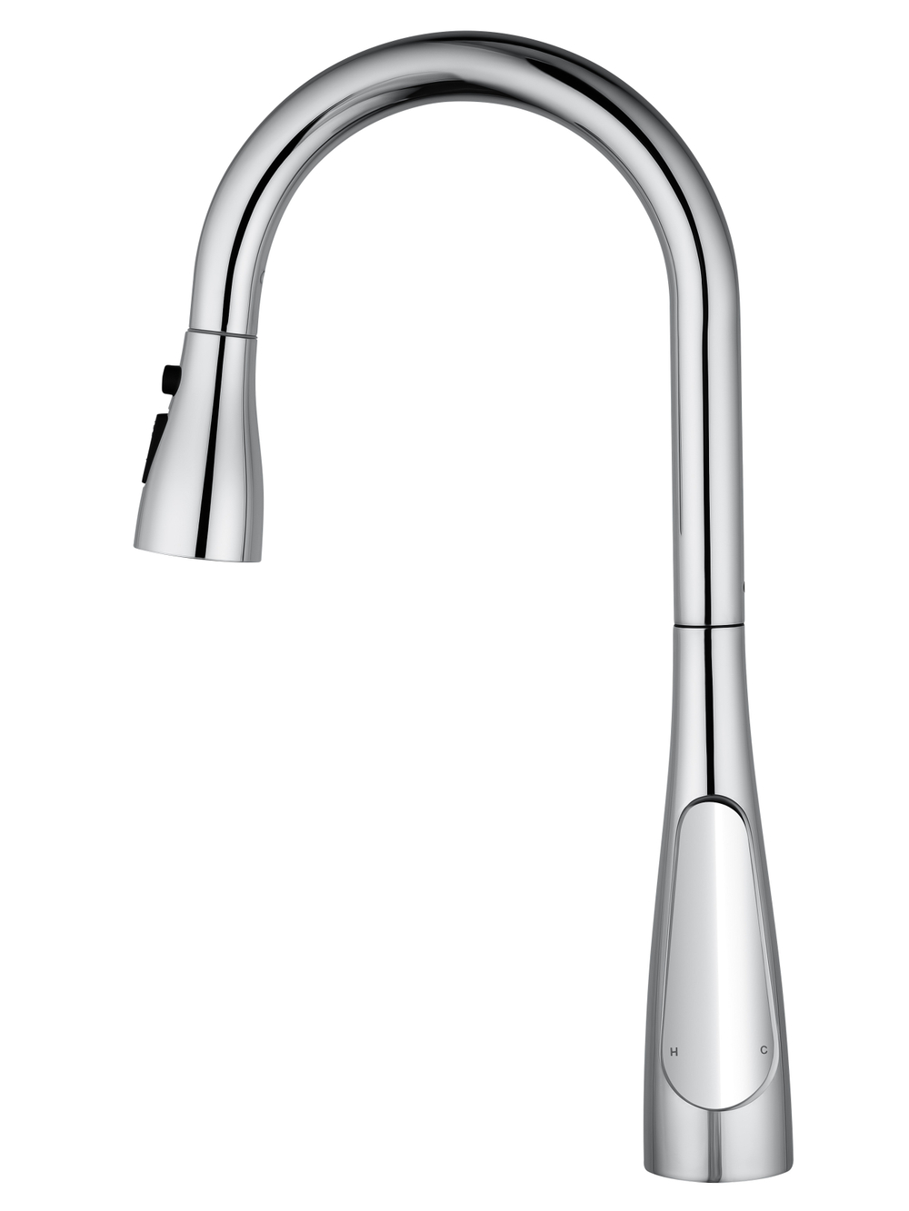 Смеситель для кухни с выдвижным изливом WONZON & WOGHAND, Хром (WW-121E201B-CR)