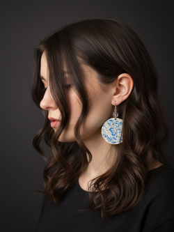 Серьги Гжель