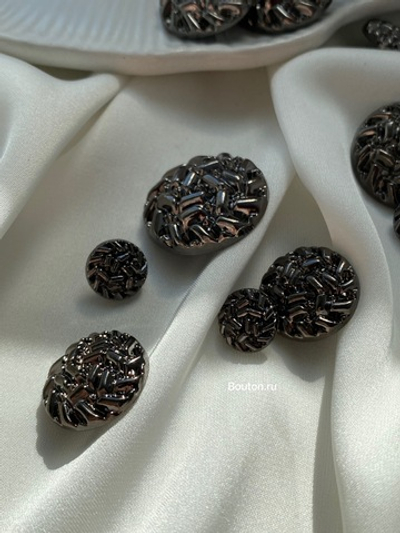 Пуговицы графит объемные