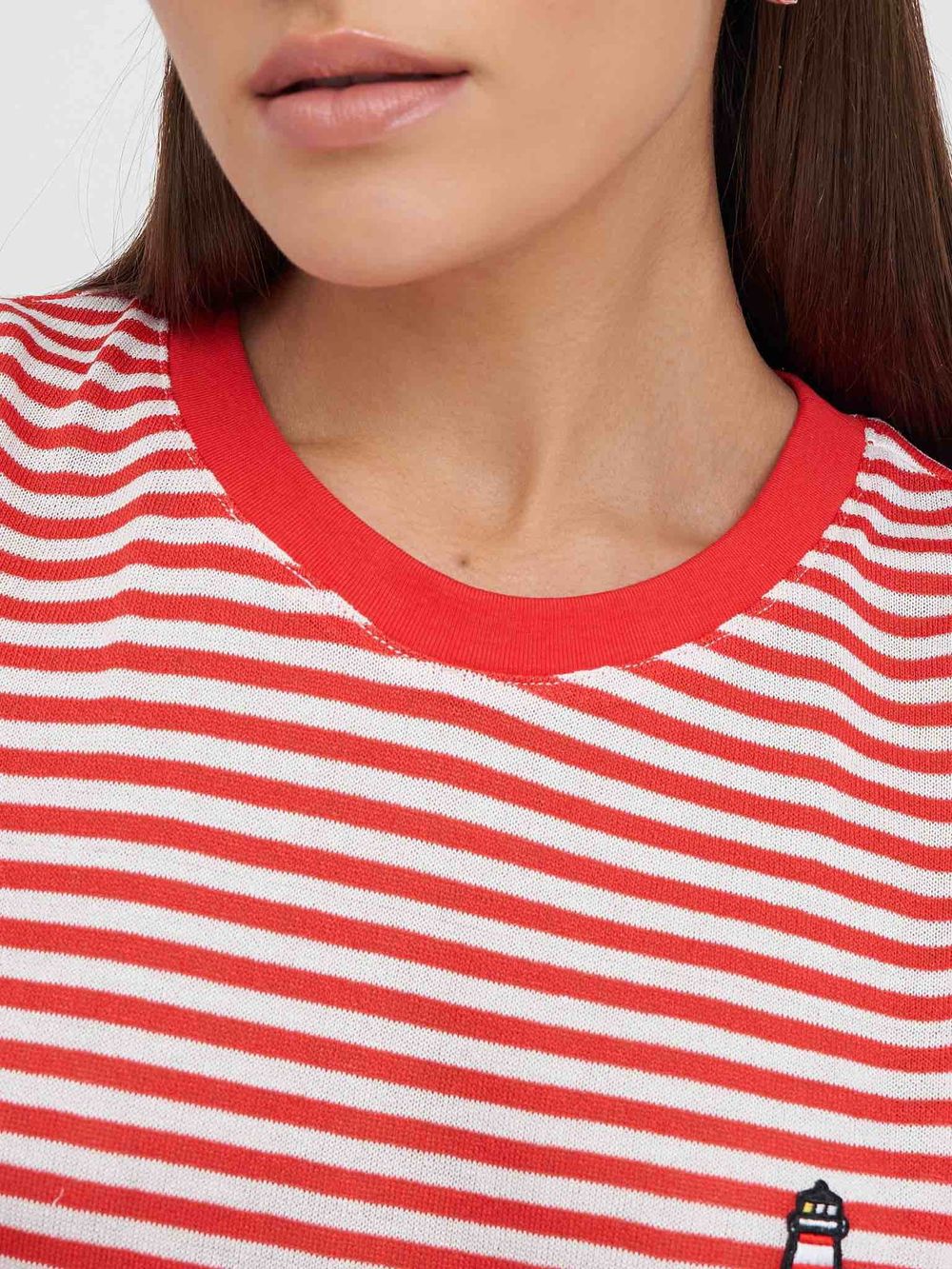 Футболка Kefirmaykifer В Полоску красно-белая