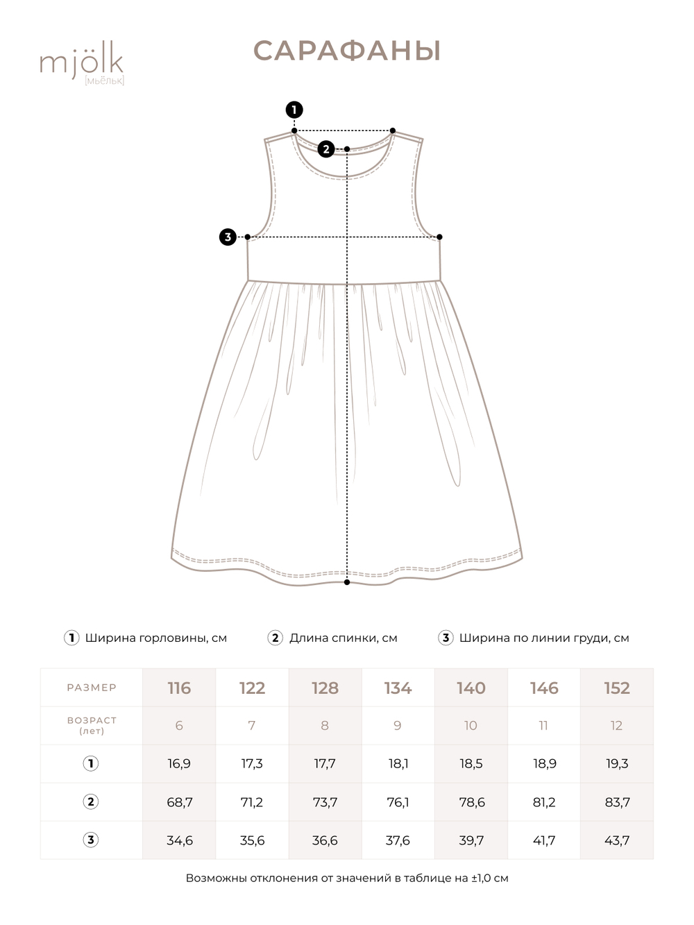 Сарафан свободного кроя Mjölk School Blue