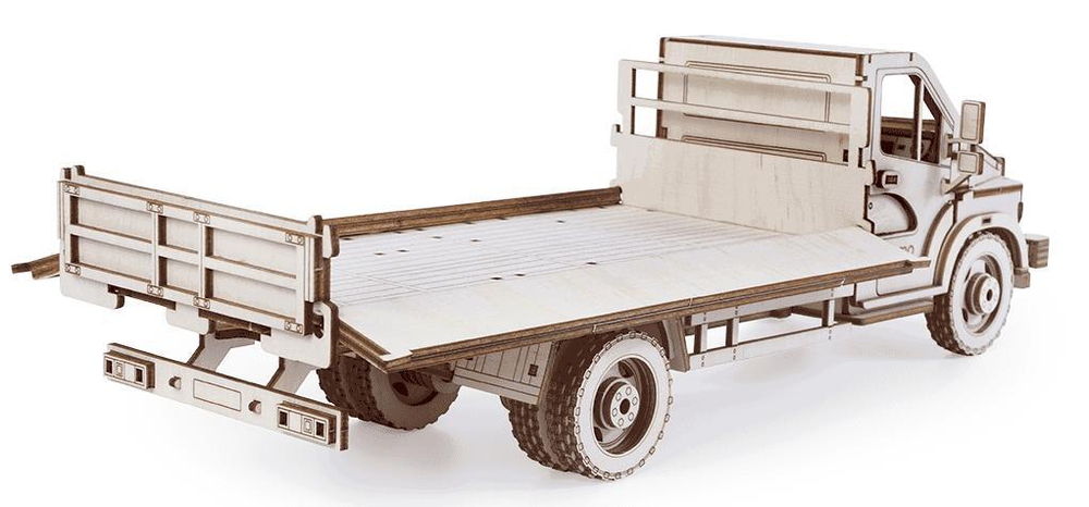 Конструктор 3D деревянный Lemmo Грузовик "Гефест" с кузовом