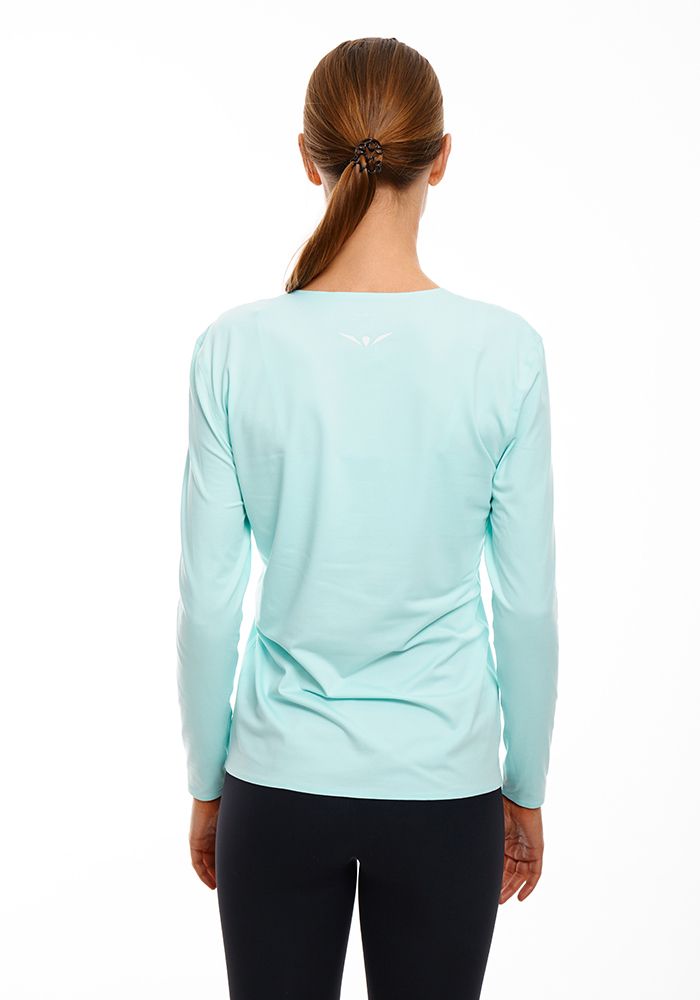 ЛОНГСЛИВ УТЕПЛЕННЫЙ ЖЕНСКИЙ WARM LONG SLEEVES TEE | AQUA