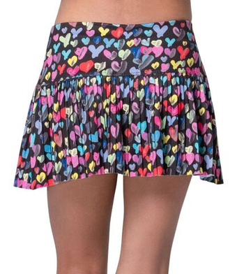 Теннисная юбка для девочки Lucky in Love Girls Thumbprint Hearts Pleated - multicolor
