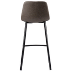 Стул барный Bergenson Bjorn Hugh, экокожа, серо-коричневый