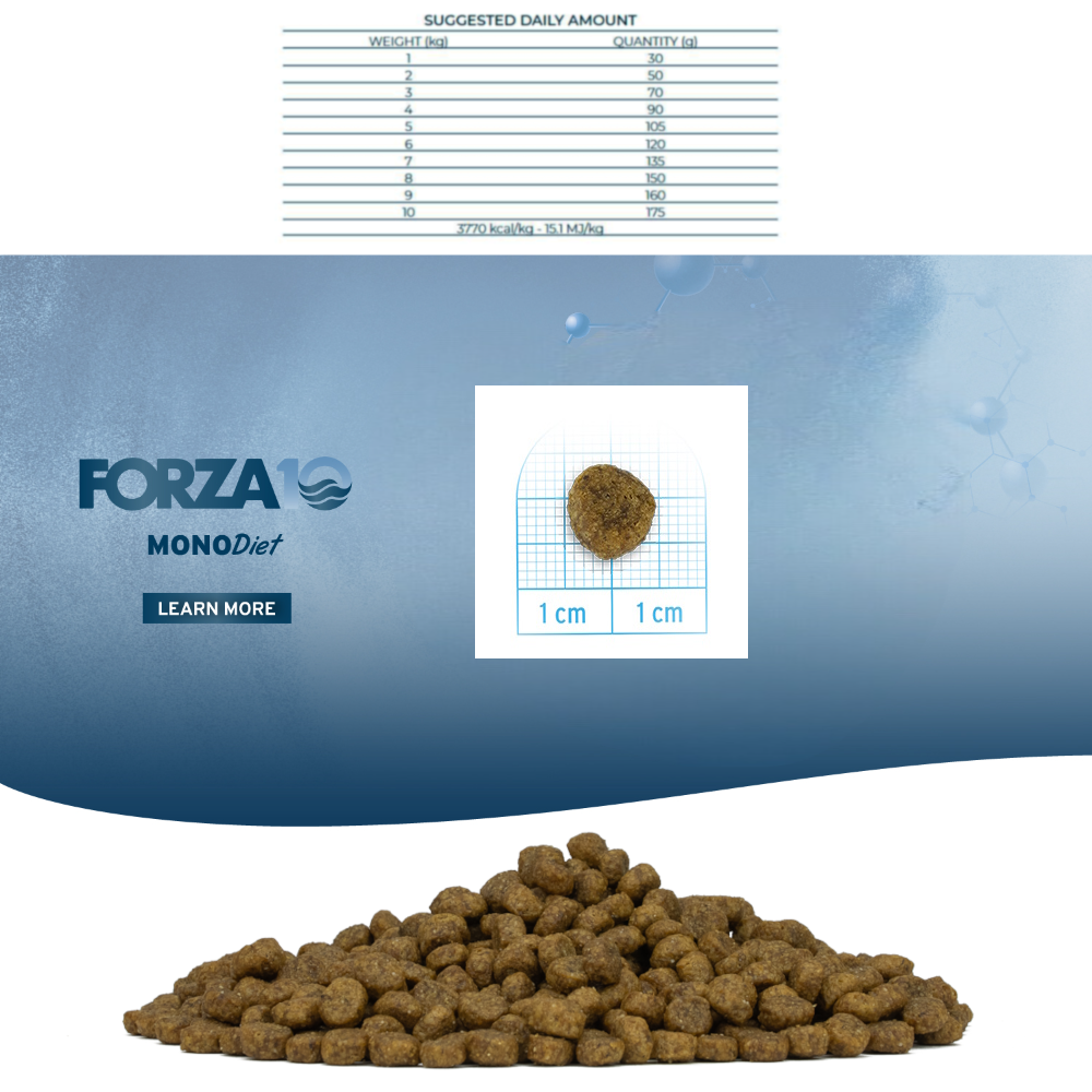 Сухой корм Forza 10 Mini Diet Agnello con Riso для взрослых собак мелких пород, с ягнёнком и рисом, склонных к пищевой аллергии и непереносимости