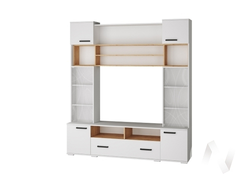 ОГЦС-1 Гостиная Оскар-18 (белый/дуб крафт золотой)