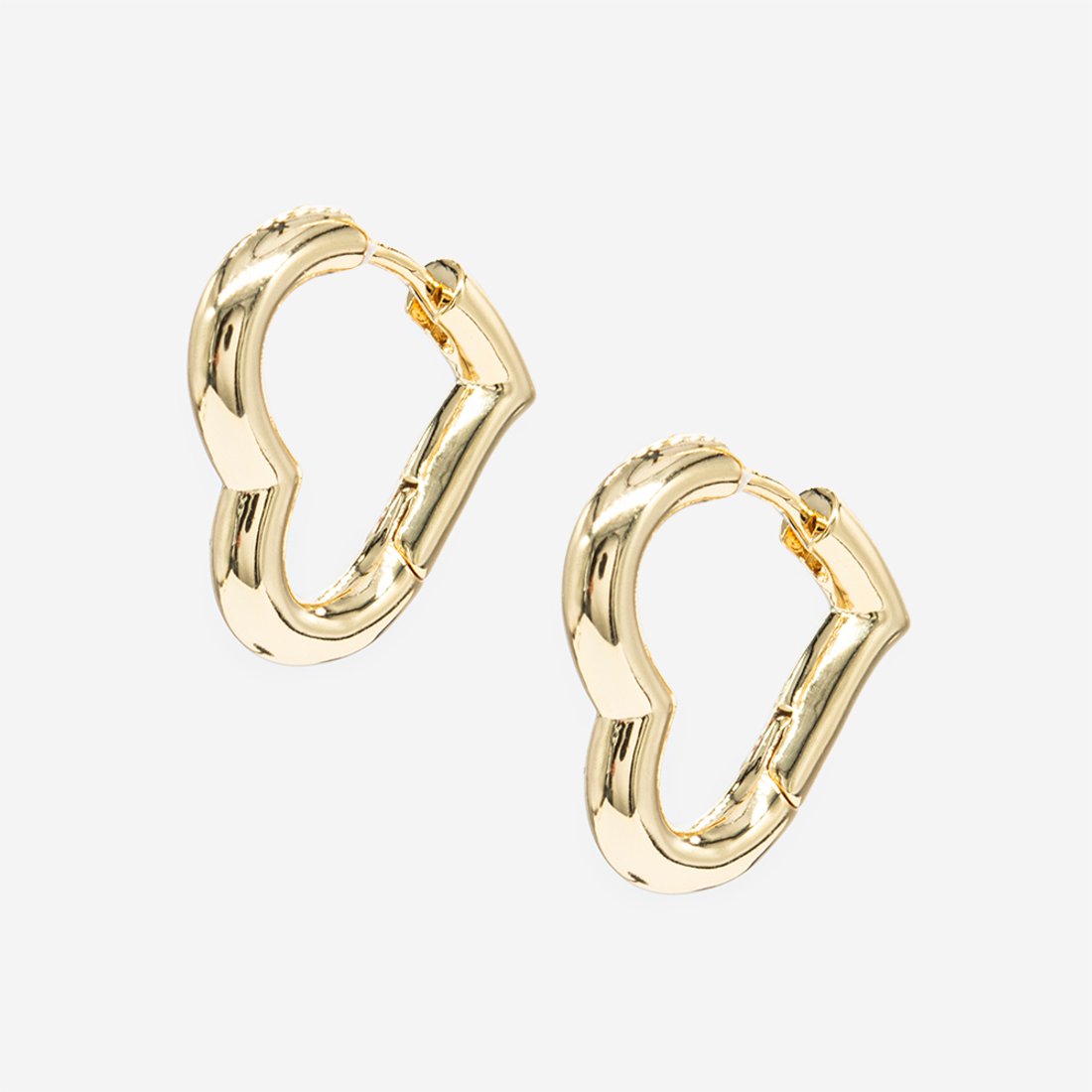 Швензы-конго в форме сердец, 21мм, позолота