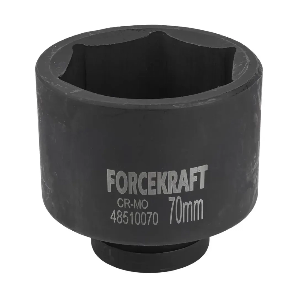 Головка ударная глубокая 1'', 70мм (6гр) FORCEKRAFT FK-48510070
