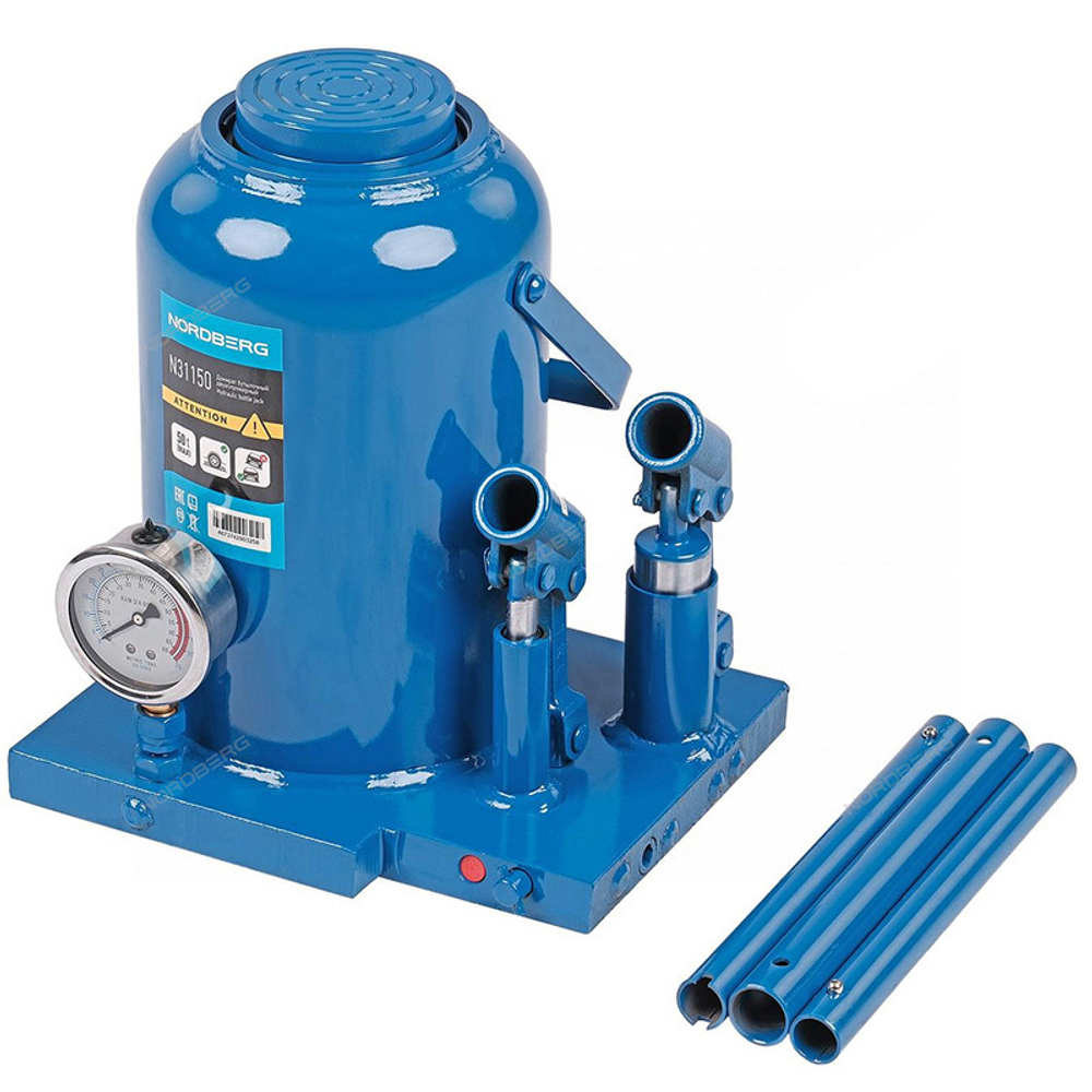 NORDBERG (N31150) Домкрат бутылочный двухплунжерный 50 т