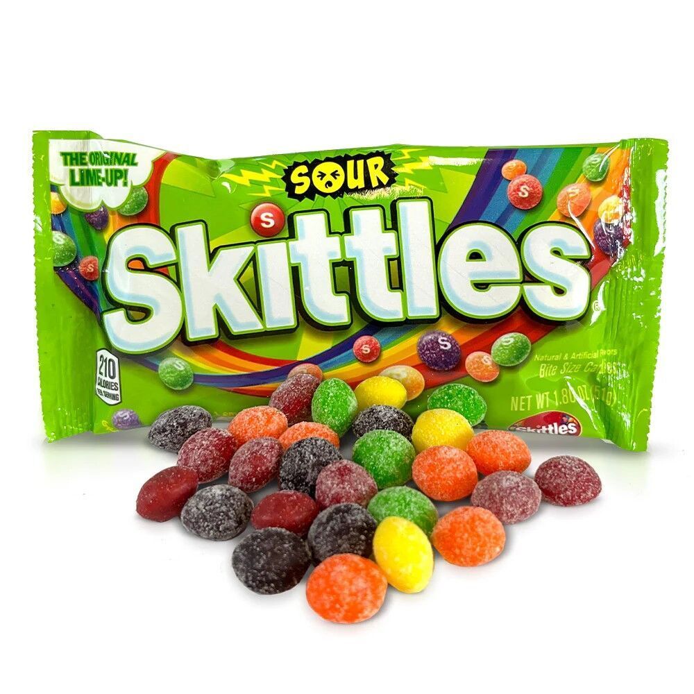 Кислые драже Skittles Sour со вкусом фруктов, 40 г