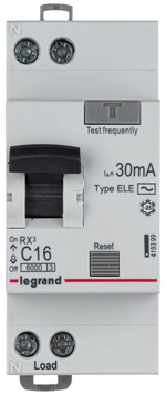 УЗО Выключатель дифференциального тока RX3 1P+Н 30мА 16А (AC) Legrand, 419399