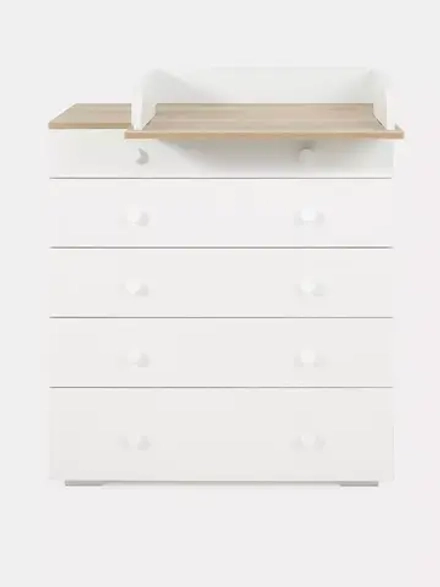 Комод RANT "LEVI" 80 см 5 ящиков с органайзером (арт.128) Cloud White
