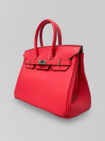 Сумка BK-25 однотонная трапецевидной формы с короткими ручками и замочком спереди