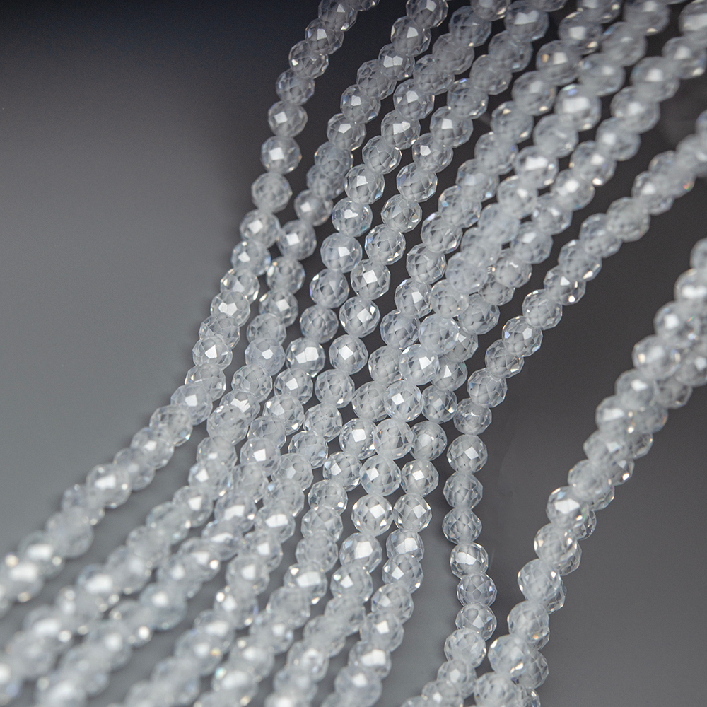 Фианиты, оттенок "Бриллиант", 3мм, шар ювелирной огранки