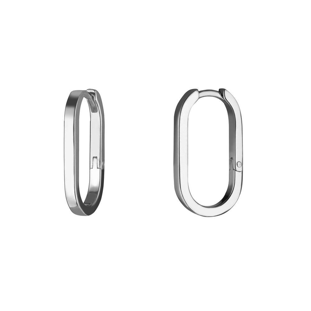 Серьги овальные Base 8 на 16