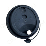 Крышка 80 мм с клапаном чёрная  "Покров. Полимер"  (50шт/упак)