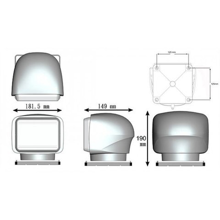 Прожектор светодиодный стационарный, с проводным и беспроводным пультом ДУ, белый (серия 220S)
