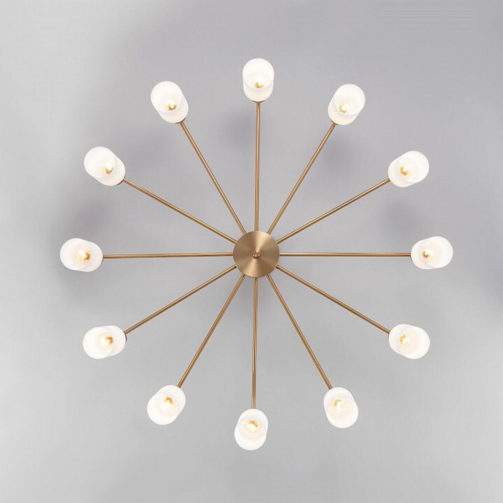 Потолочная люстра Eurosvet Vegga 70160/12 латунь Smart