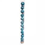 Новогодние шары 3 см (набор 12 шт) «Микс фактур», голубой