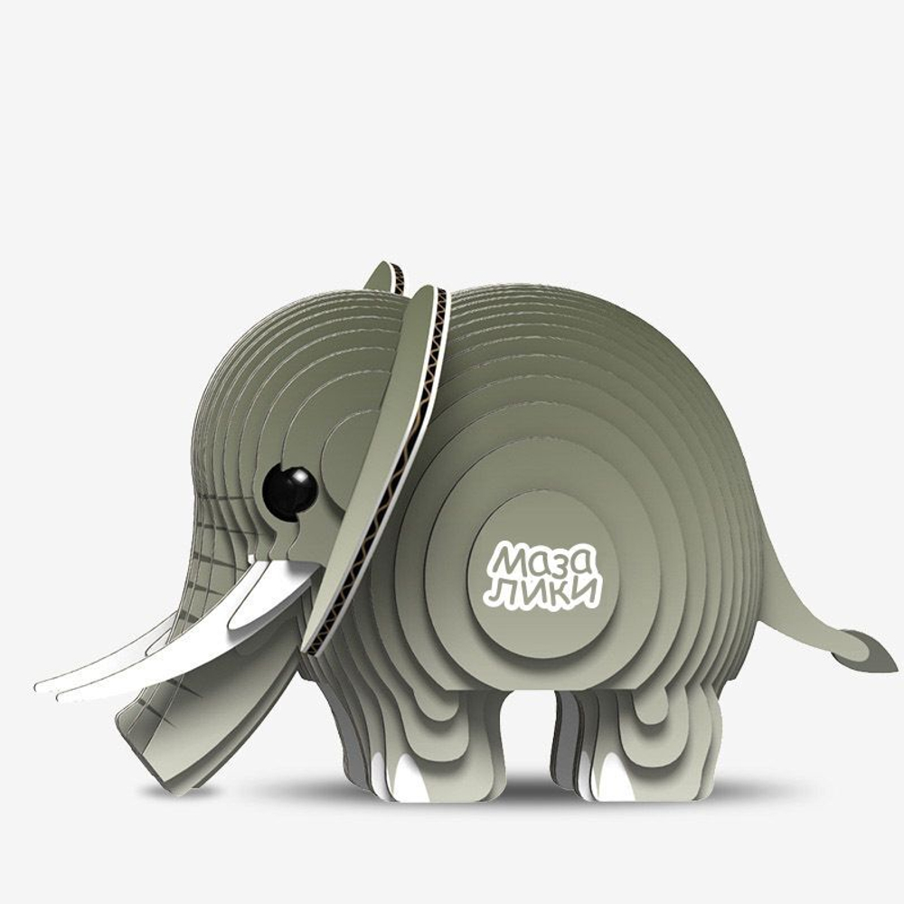 Развивающая 3D игрушка-пазл Тирекс из ЭКО-картона для самостоятельной сборки
